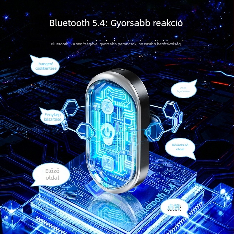 Bluetoothos selfie bot hangvezérléssel — Modell B3, Bluetooth 5.4, ABS, 13 g