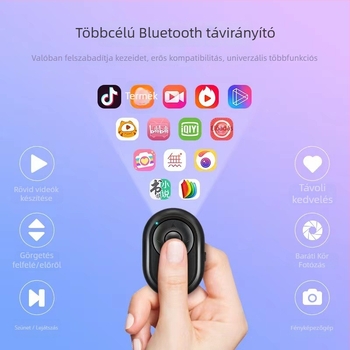 Bluetooth távvezérlős selfie bot, Modell 6220, Bluetooth 4.0, Műanyag, Tömeg 10