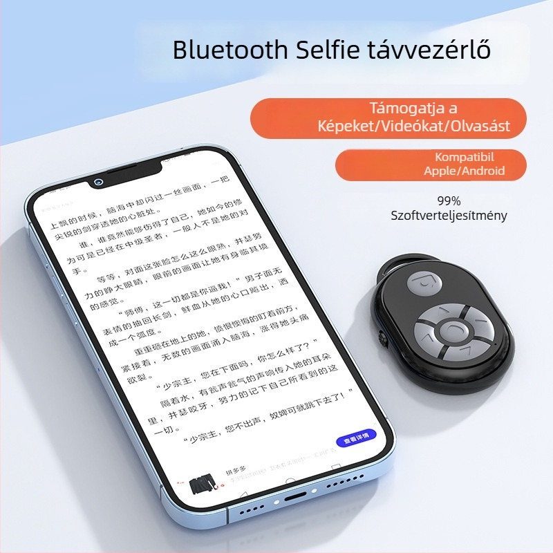 Bluetooth Selfie távirányító okostelefonokhoz | Android és iOS kompatibilis | ABS ház | Bluetooth 4.0