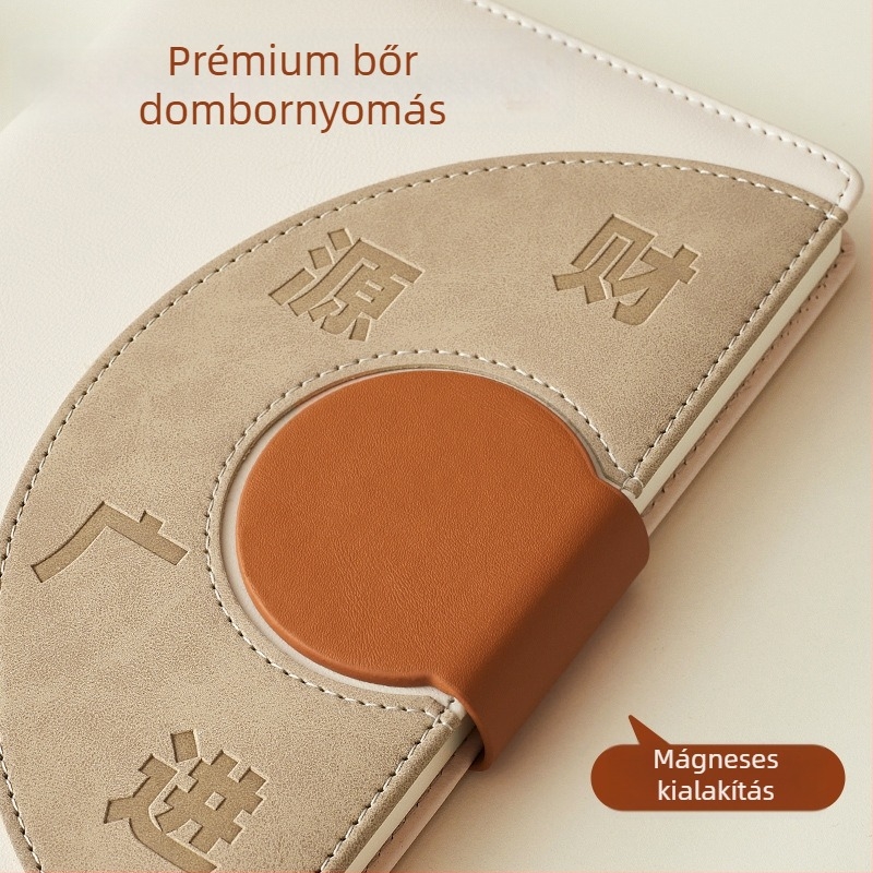 Készpénz könyv notesz PU borítóval, vonalas kötés, Dowling papír 100 g, 100 oldal, kreatív stílus