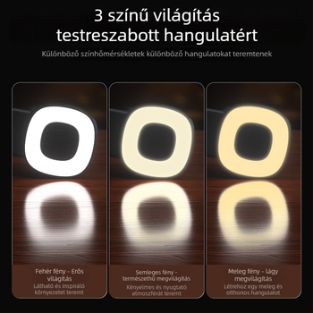 Kézi fotózási világítás – Bluetooth 5.0, automatikus forgatás, 3 szintű fényerő, ABS burkolat, BBC-15 hordozható selfie/vlog állvány