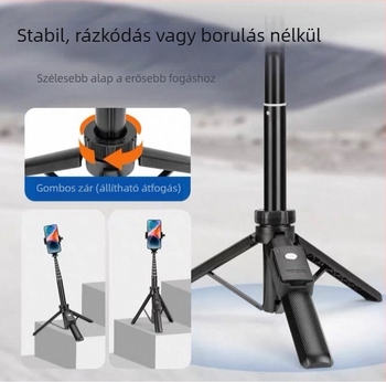 Yunteng 361 Selfie Stick Tripod Pocket3 Stabilizer — alumínium test, Bluetooth távirányító, testreszabás elérhető