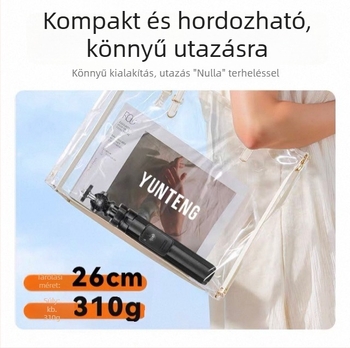 Yunteng 361 Selfie Stick Tripod Pocket3 Stabilizer — alumínium test, Bluetooth távirányító, testreszabás elérhető