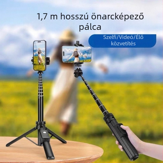 Yunteng 361 Selfie Stick Tripod Pocket3 Stabilizer — alumínium test, Bluetooth távirányító, testreszabás elérhető