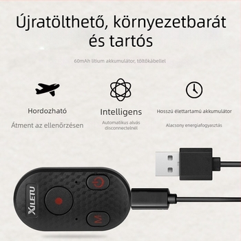 Happy Way XCR-2 Mágneses Bluetooth 4.0 Selfie Távirányító telefonra és GoPro-ra, Újratölthető, ABS