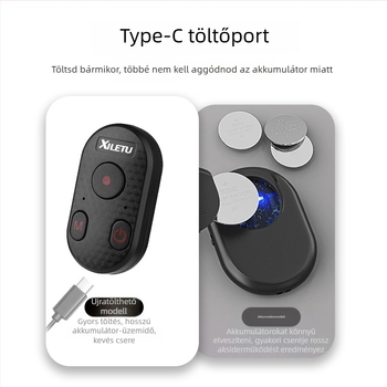 Happy Way XCR-2 Mágneses Bluetooth 4.0 Selfie Távirányító telefonra és GoPro-ra, Újratölthető, ABS