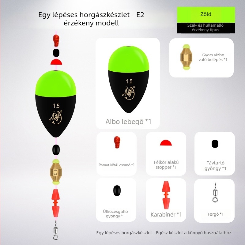 Sea függőleges sodrású horgászúszó, műanyagból
