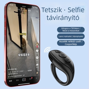 Okostelefon Bluetooth távirányító – JX03, ABS test, Bluetooth 4.0, gyűrűs selfie bot