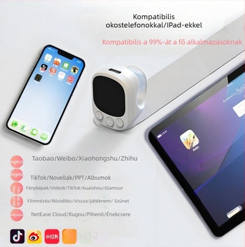 Air Mouse érintéses Bluetooth távirányító – Modell J09, Bluetooth 5.4, ABS, Tömeg 72