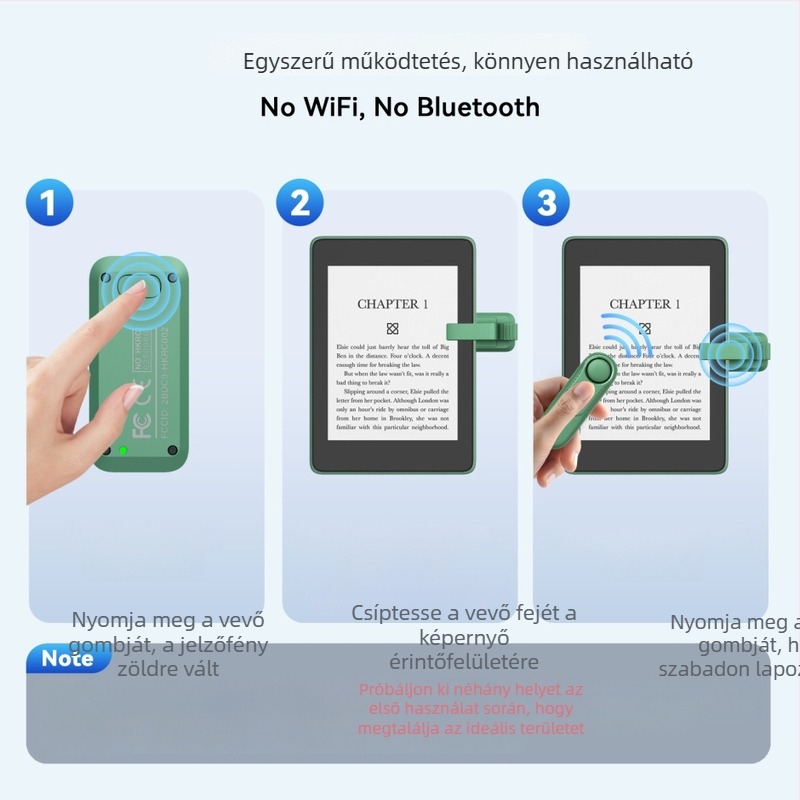 Kindle oldalváltó távirányító, Bluetooth 4.0, Vezeték nélküli e-olvasó kiegészítő