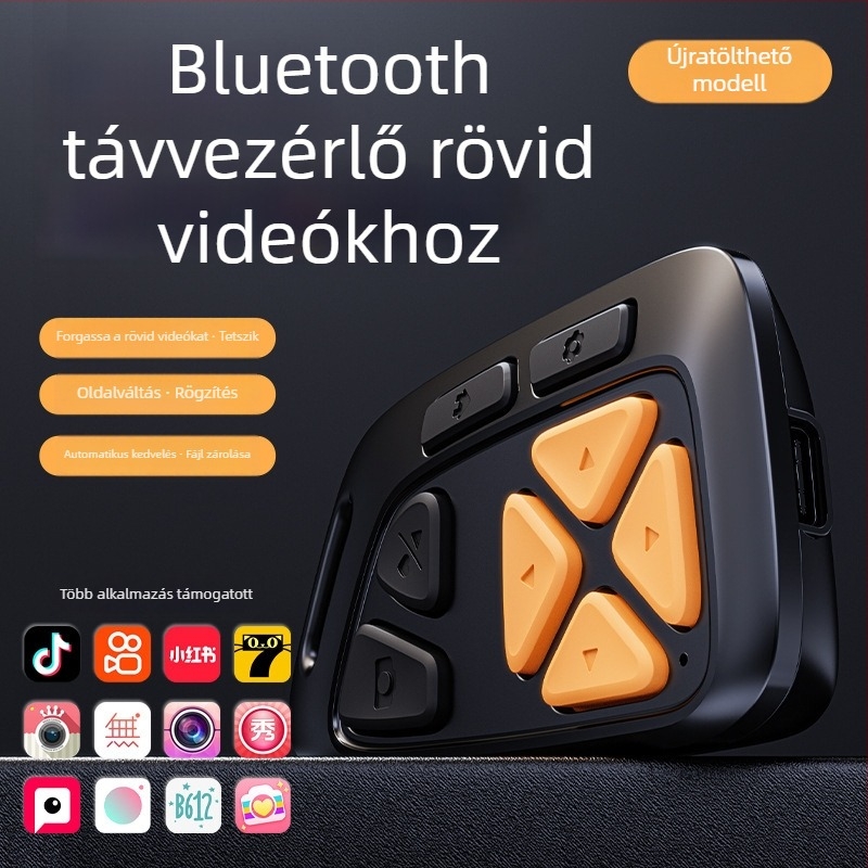 SUKEER P4 Vezeték nélküli Bluetooth okostelefon-távvezérlő – csendes kamera kioldás, többfunkciós kameravezérlés, Bluetooth 4.0, ABS, 6,5 g