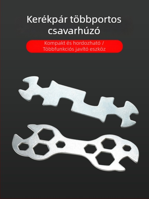 Virág alakú kerékpárjavító kulcs, többfunkciós, fém