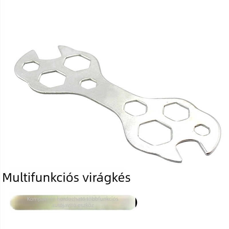 Virág alakú kerékpárjavító kulcs, többfunkciós, fém
