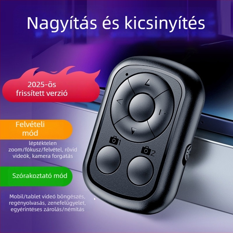 Telefonhoz Bluetooth távvezérlő a selfie és az élő közvetítéshez, Bluetooth 4.0, ABS ház, 11 g, modellek M7/M9