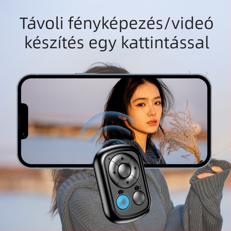 Telefonhoz Bluetooth távvezérlő a selfie és az élő közvetítéshez, Bluetooth 4.0, ABS ház, 11 g, modellek M7/M9