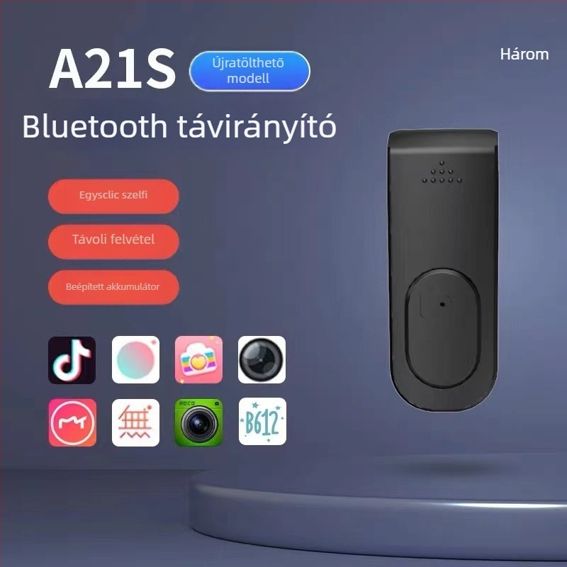 A21 sorozat Selfie stick tartóhoz dedikált beépített Bluetooth távirányítós kiegészítő (Márka: Adyss, Modell: A21_, Bluetooth: 4.0, Anyag: Műanyag, Tömeg: 0.1)