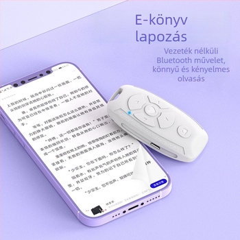 S86 Bluetooth Selfie távirányító okostelefonhoz, modell S86, Bluetooth 4.0, újratölthető polimer akkumulátor, műanyag ház, tömeg 40 g