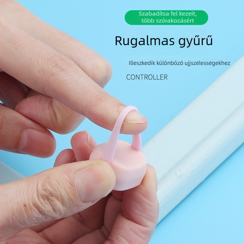 Fingertip Bluetooth kamera távirányító érintéses oldalpörgetés funkcióval, modell zl-01, Bluetooth 4.0, ABS+szilikon, tömeg körülbelül 4 g