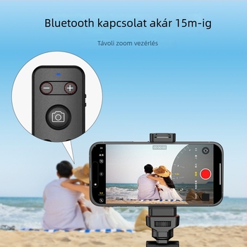 KM-MP01 Bluetooth távirányító okostelefonhoz, előlapi és hátlapi kamera közötti váltás, szelfi zoom, oldalváltás (Márka: Kingma/Jinma; Modell: KM-MP01; Bluetooth: 5.0; Anyag: ABS)