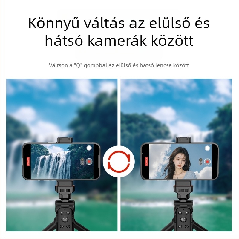 KM-MP01 Bluetooth távirányító okostelefonhoz, előlapi és hátlapi kamera közötti váltás, szelfi zoom, oldalváltás (Márka: Kingma/Jinma; Modell: KM-MP01; Bluetooth: 5.0; Anyag: ABS)