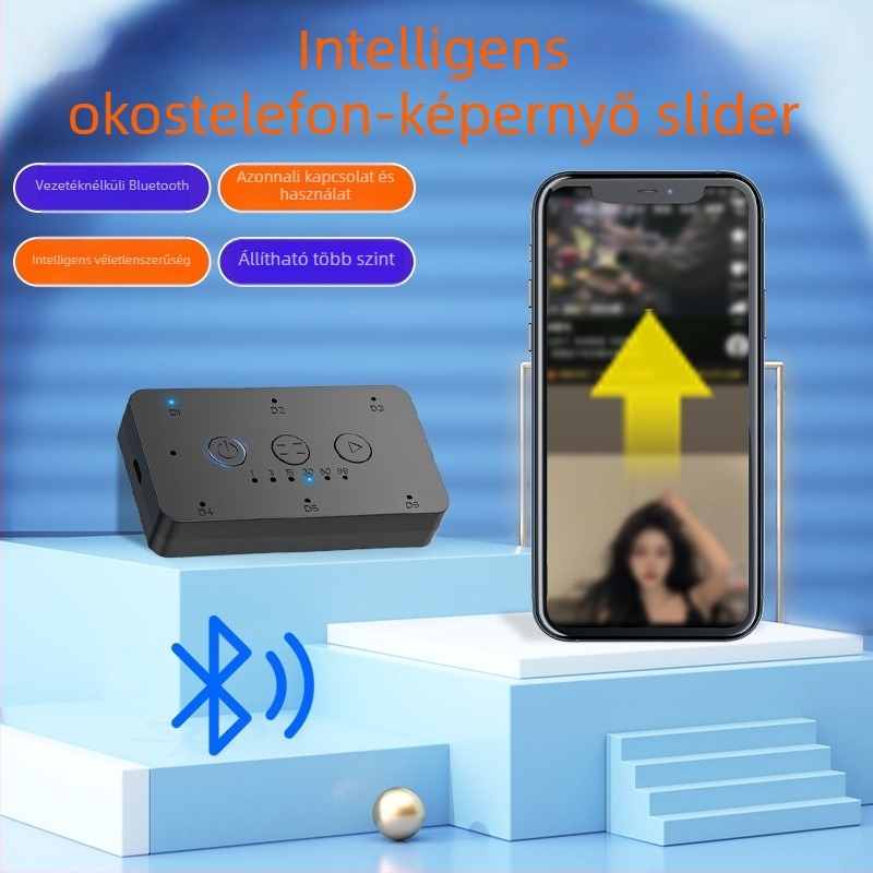 Okostelefon kijelző csúszka, vezeték nélküli kettős fej, modell U10, Bluetooth 4.0, ABS, 60 g