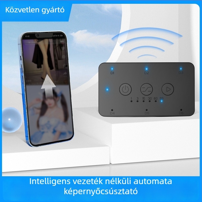 Okostelefon kijelző csúszka, vezeték nélküli kettős fej, modell U10, Bluetooth 4.0, ABS, 60 g