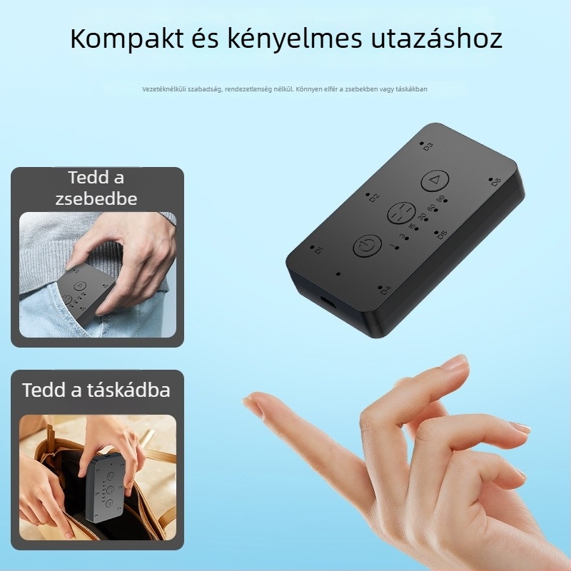 Okostelefon kijelző csúszka, vezeték nélküli kettős fej, modell U10, Bluetooth 4.0, ABS, 60 g