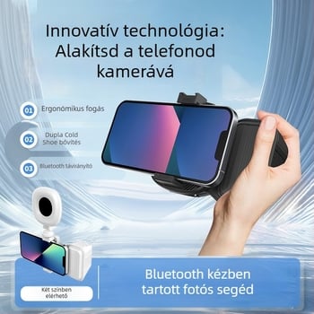 Bluetooth fotózás segéd telefonhoz — selfie fogantyú, ABS anyag, Bluetooth 4.0, 130 g tömeg