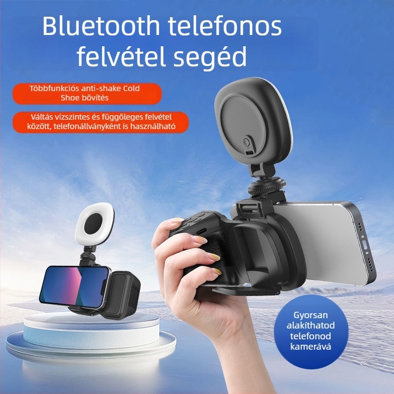 Bluetooth fotózás segéd telefonhoz — selfie fogantyú, ABS anyag, Bluetooth 4.0, 130 g tömeg