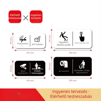 Youpu akril jelzőtábla szállodához, UV nyomtatással közterületekre – Dohányozni tilos