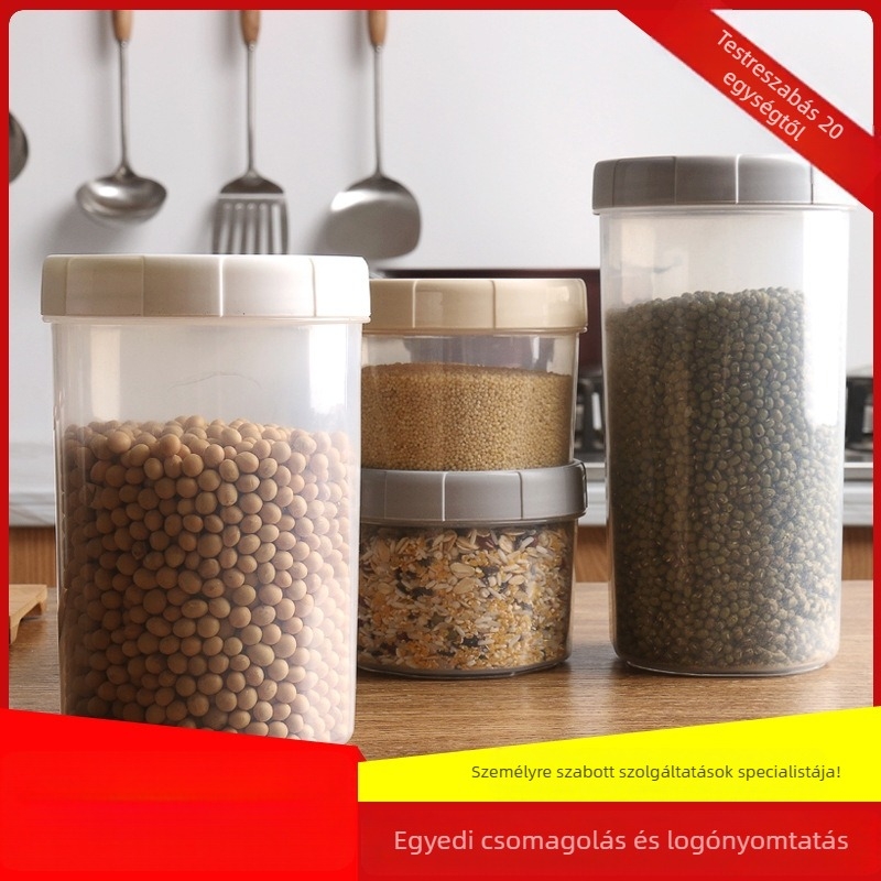 Zárt tárolóedény élelmiszer-minőségű műanyagból (rovarálló, kör alakú, 501-800 ml, mikrohullámú kompatibilis)