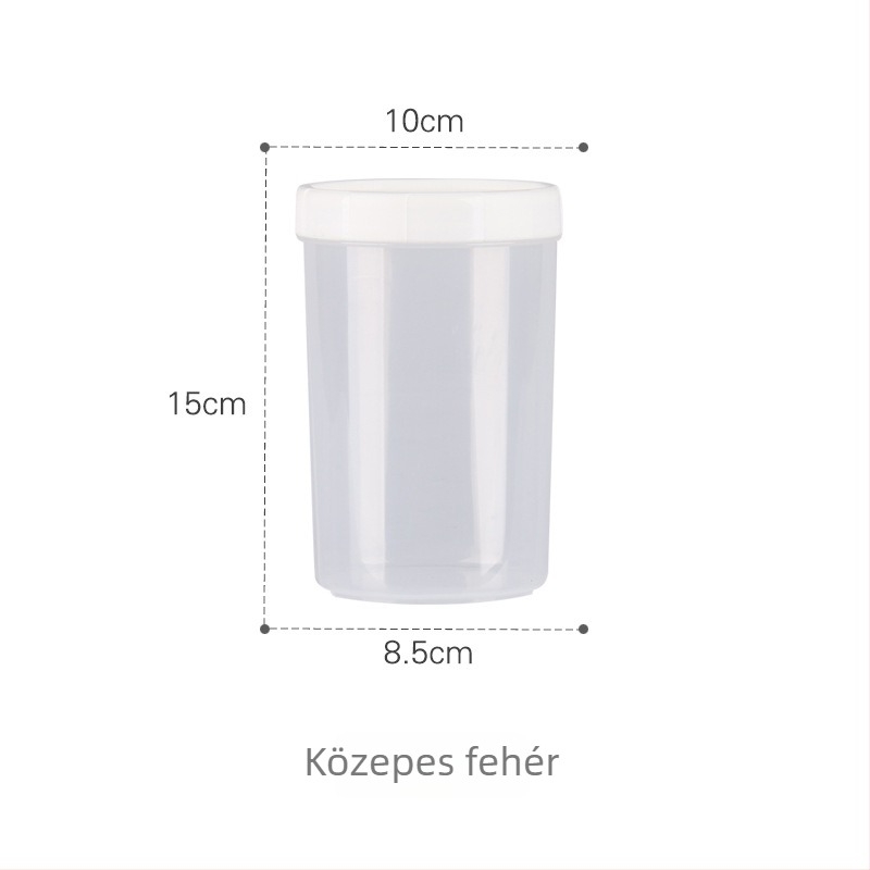 Zárt tárolóedény élelmiszer-minőségű műanyagból (rovarálló, kör alakú, 501-800 ml, mikrohullámú kompatibilis)