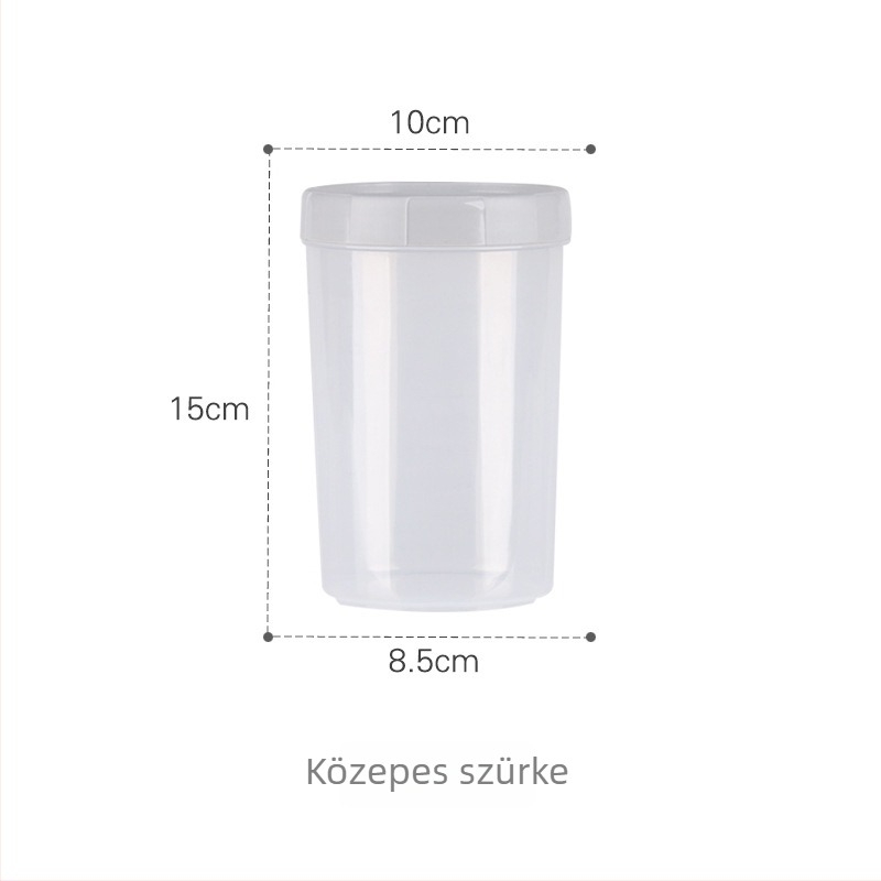 Zárt tárolóedény élelmiszer-minőségű műanyagból (rovarálló, kör alakú, 501-800 ml, mikrohullámú kompatibilis)
