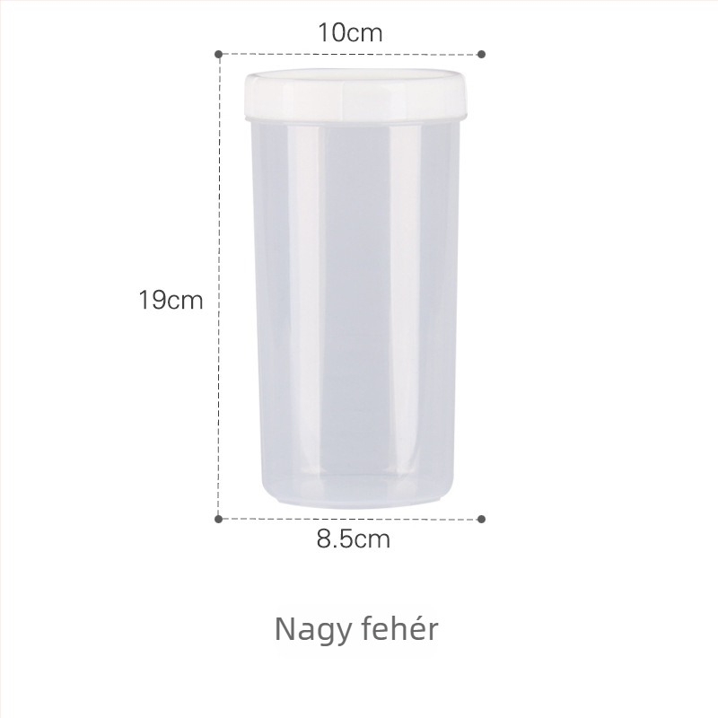 Zárt tárolóedény élelmiszer-minőségű műanyagból (rovarálló, kör alakú, 501-800 ml, mikrohullámú kompatibilis)