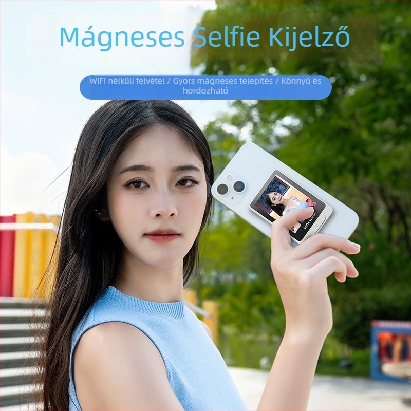 A1 hátsó selfie kijelző – Bluetooth 4.0, ABS anyag, Modell A1, Fotózási jelenet