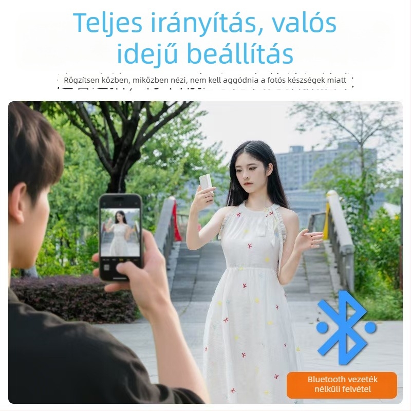 A1 hátsó selfie kijelző – Bluetooth 4.0, ABS anyag, Modell A1, Fotózási jelenet