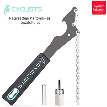 CYCLISTS Flywheel szétszerelő eszköz és kazetta kulcs készlet – fém kivitel