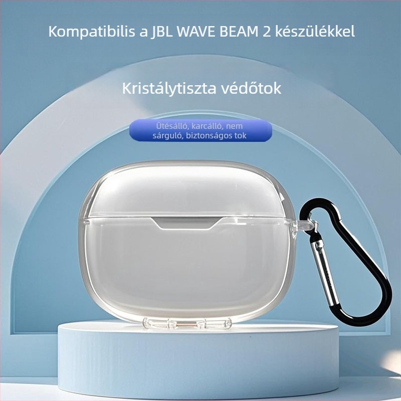JBL Wave Beam2 Bluetooth fülhallgatóhoz átlátszó TPU védőtok, puha héj