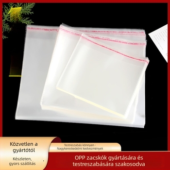 OPP átlátszó önzáró csomagoló tasak ruhákhoz, ékszerekhez és játékokhoz — porálló, műanyagból, logó nélkül
