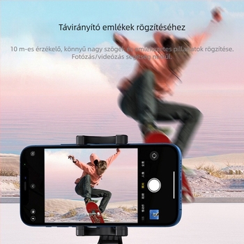 Telefon távirányító – újratölthető Bluetooth fénykép eszköz, modell Beauty-1, Bluetooth 4.0, műanyag, 13,7 g