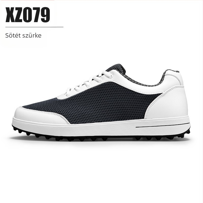 PGM Golf férfi cipő – Könnyű, Légáteresztő hálós felsőrész, EVA középtalp, csúszásmentes gumitalp, alacsony profil