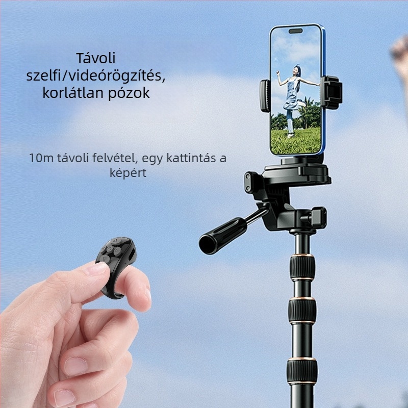 Ly-09 gyűrűs Bluetooth távirányító rövid videókhoz, Bluetooth 5.3, ABS anyag, tömeg 10