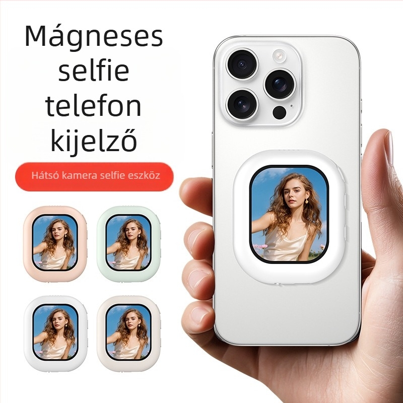 Szelfihez vezeték nélküli képernyő-tükröző eszköz hátsó kamerával, modell T3s, Bluetooth 4.0, Anyag: ABS+szilikagél+mágneses rögzítés, Tömeg: 200 g