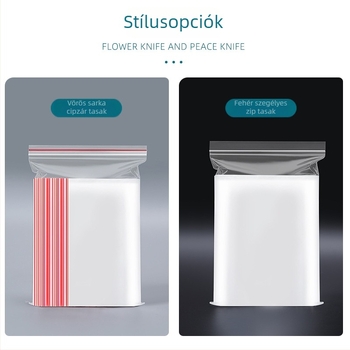 PE átlátszó önzáró zacskó élelmiszer-csomagoláshoz, zárási hossz 3 cm, márka Jucai Packaging
