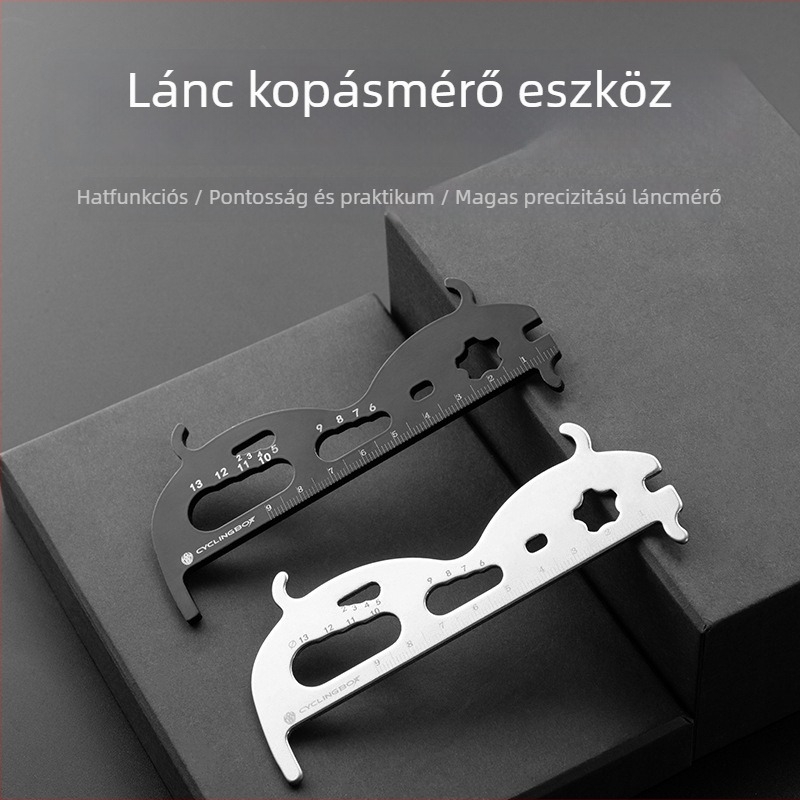 Alumíniumötvözetű kerékpárlánc kopásmérő tolómérő eszköz