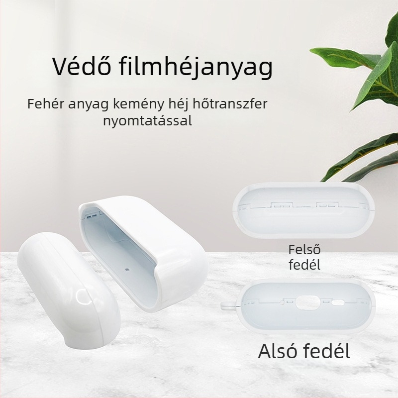 AirPods védőtok – fényes PC kemény tok, szublimációs hőtranszfer felülettel, testreszabható, univerzális Apple modellhez