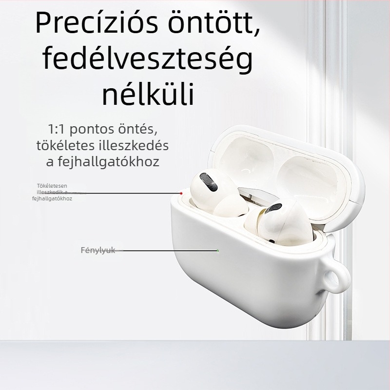 AirPods védőtok – fényes PC kemény tok, szublimációs hőtranszfer felülettel, testreszabható, univerzális Apple modellhez