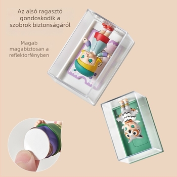 Falihoz szerelhető átlátszó kiállítási vitrinka figuráknak (PS) 5L kapacitás – Charming cat