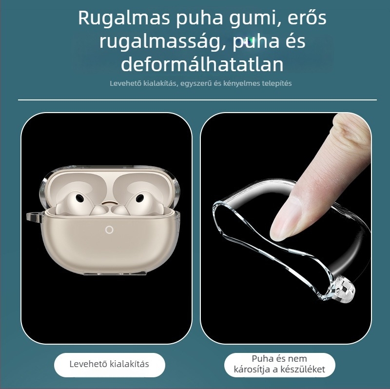 Átlátszó TPU védőtok Huawei FreeBuds Pro5-höz, puha héj, por- és esésálló