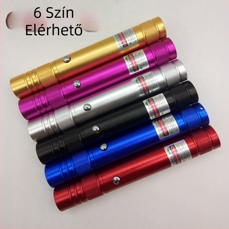 USB újratölthető lézermutató fém testtel, egypontú lézer és digitális kijelző